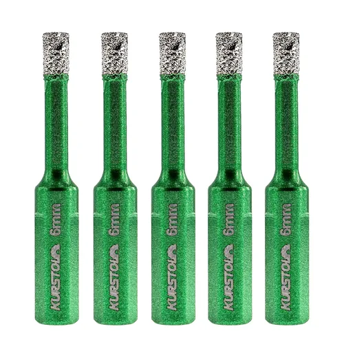 Miniatura 56 de Juego de brocas de diamante – Broca de azulejos de 1/4 5/16 pulgadas para azulejos de porcelana, cerámica, granito y mármol, vástago hexagonal