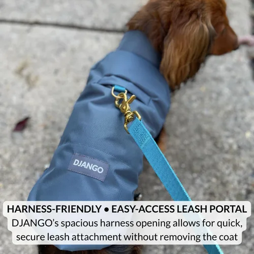 Miniatura 5 de DJANGO Abrigo acolchado reversible para perro – Chaqueta cálida de invierno para perro y abrigo aislante repelente al agua con agujero para arnés