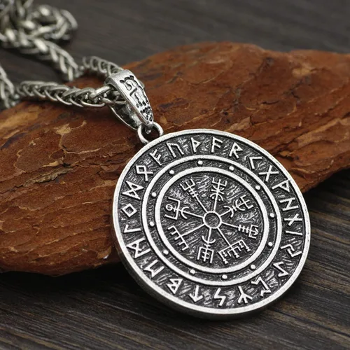 Miniatura 3 de Leprato Collar vikingo nórdico, amuleto de runa vikinga nórdica, dije de amuleto vikingo, regalo de joyería para hombres y mujeres