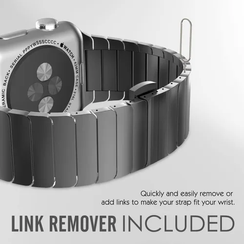 Miniatura 6 de KADES Correa de acero inoxidable compatible con Apple Watch Band Ultra 3/2/1 de 1.73 pulgadas Series 11/10 de 1.81 pulgadas/1.65 pulgadas, Series