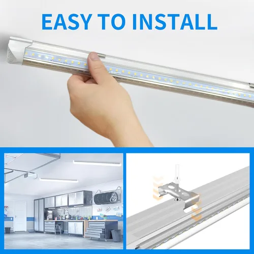 Miniatura 6 de CNSUNWAY - Luz LED de tienda de 2 pies, 20 W, 3000 lúmenes, lámpara LED T8 de luz diurna de 5000 K, forma de V, alto rendimiento, luces de tienda