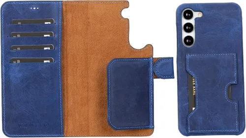 Miniatura 151 de Venito Florence - Funda de piel compatible con Samsung Galaxy S9, extra segura con bloqueo RFID, cartera desmontable para teléfono (gris decolorado)