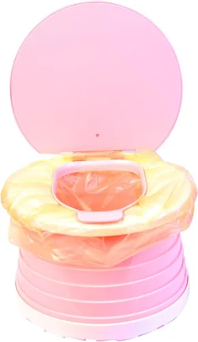 Miniatura 4 de Orinal para niños pequeños – Asiento de entrenamiento plegable para niños pequeños – Entrenador de inodoro portátil de viaje para bebés niños