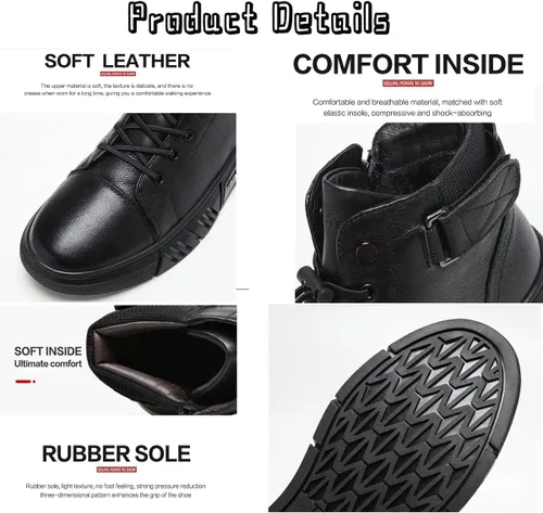 Miniatura 4 de DevilAngel Botas italianas de piel de cachemira para hombre