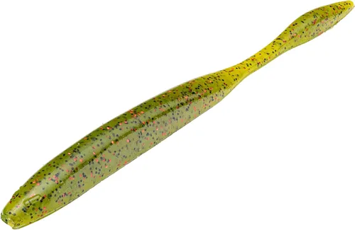 Miniatura 3 de Strike King KVD Dream Shot Soft Bait Worm Fishing Lure, 4.25", Hinged Tail Calabaza Verde Púrpura y Oro