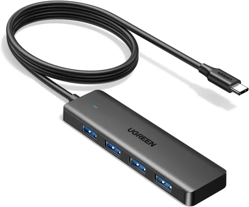 Miniatura 9 de Concentrador USB UGREEN 3.0, divisor de 4 puertos USB A ultradelgado Expansor USB para mouse, teclado, unidad flash, disco U, impresora Compatible