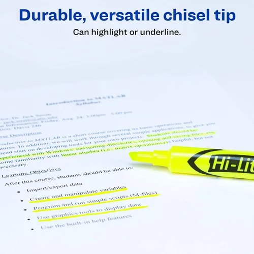 Miniatura 3 de Marcadores fluorescentes para escritorio HI-LITER, Amarillo fluorescente