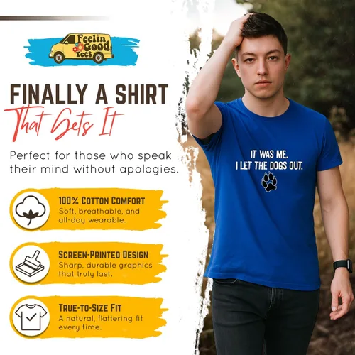 Miniatura 2 de Camiseta divertida con texto en inglés It was Me I Let The Dogs Out, regalo deportivo para mascotas
