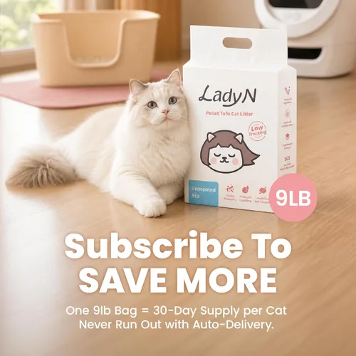 Miniatura 8 de Lady N Pellet Tofu - Arena para gatos con aroma a té Boba, fuerte aglomeración, ultra absorbente, sin polvo, bajo seguimiento, soluble en agua