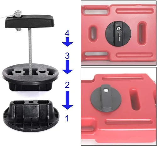 Miniatura 3 de SXMA Paquete de montaje para paquete de gasolina de 20L/5 galones Kit de soporte de montaje para contenedor de gasolina de combustible (2 unidades)