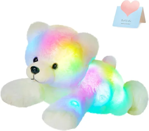 Miniatura 18 de Glow Guards - Cachorro de peluche azul, de 15 pulgadas, musical, suave, con luces ledes nocturnas, para Navidad, Día del Niño y cumpleaños.