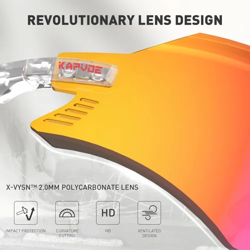 Miniatura 7 de KAPVOE Gafas de Ciclismo Gafas de Sol para Bicicleta de Montaña MTB Gafas Protectoras de Motocicleta a Prueba de Viento Hombres Mujeres Triatlón