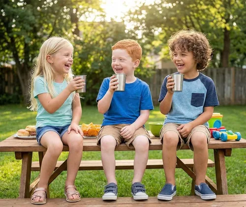 Miniatura 9 de CHILLOUT LIFE Vasos de acero inoxidable para niños de 8 onzas, vasos de acero inoxidable para niños pequeños para actividades en el hogar y al aire