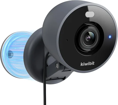 Kiwibit Cámara de seguridad 2K para interiores y exteriores, cámara para mascotas, monitor de bebé, montaje magnético, detección de IA, visión