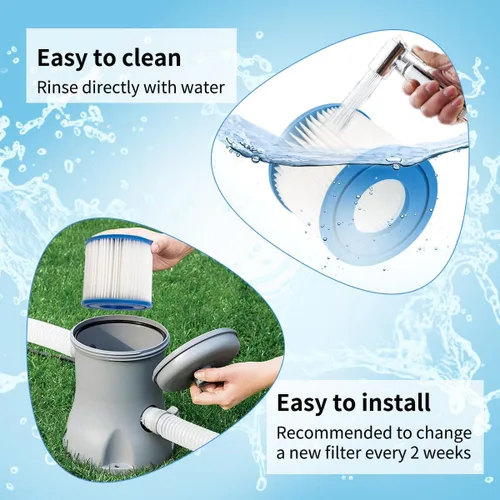 Miniatura 5 de WuYan Cartucho de filtro para bombas de repuesto tipo D VII, compatible con cartuchos de filtro Intex tipo D, piscinas termales, paquete de 2