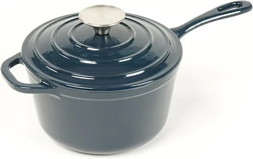 Miniatura 7 de HAWOK Mini cacerola de hierro fundido de 2 cuartos de galón, 7 pulgadas con tapa, pre-sazonada
