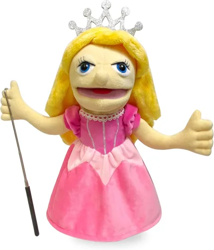 Miniatura 15 de Marionetas de 40,6 cm de títere entriloquista, marionetas de mano para niños, marionetas de chef de peluche para adultos con boca extraíble