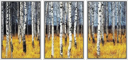 Miniatura 26 de wall26 Lienzo enmarcado para pared, juego de arte con trazos de pintura roja y naranja vibrante, paisaje, formas abstractas, ilustraciones, arte