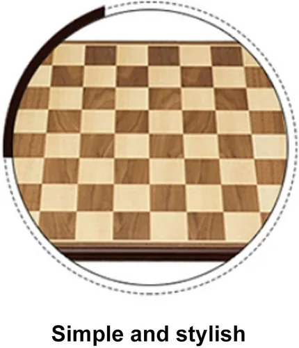 Miniatura 5 de Juego de ajedrez para adultos y niños, juego de ajedrez de madera y personajes, tablero de ajedrez plegable portátil, juego para adultos y niños