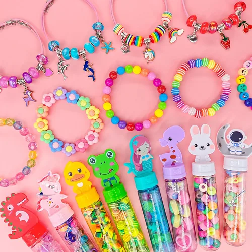 Miniatura 2 de leitait Paquete de 24 varitas de pulsera, kit de fabricación de pulseras con dijes, manualidades para niños, suministros de fiesta de unicornio