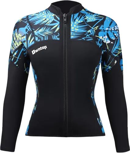 Miniatura 8 de Owntop Camisetas de neopreno Mujeres y hombres Manga larga de neopreno de 0.079 in Flexible y cómodo Cremallera frontal YKK Surfing Buceo
