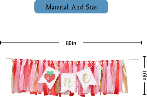 Miniatura 5 de Cartel para silla alta con temática de bayas y fresas, accesorio de fotos de pastel de aplastamiento, decoración de fondo de fotos de primer