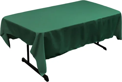 Miniatura 103 de LA Linen Mantel rectangular lavable de popelín de poliéster, resistente a las manchas y a las arrugas, cubierta de mesa 60x84, mantel de tela