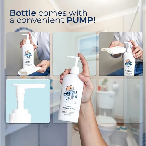 Miniatura 2 de Soothe 'n Wipe Loción limpiadora higiénica de 8 onzas, alternativa de toallitas desechables con aloe e hidratantes, humedecedor de papel higiénico