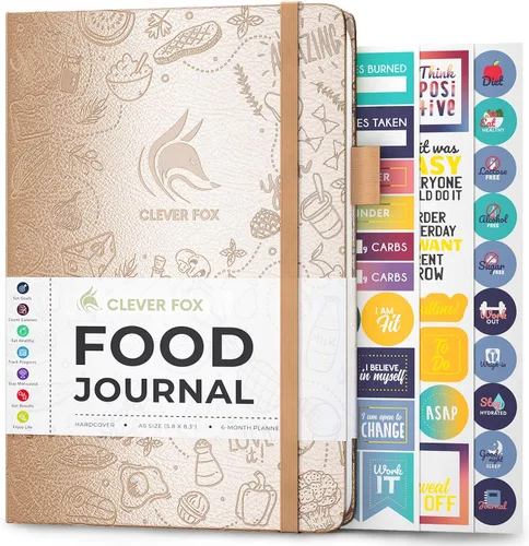 Miniatura 9 de Clever Fox Diario de Alimentos de Bolsillo - Diario Diario de Alimentos, Planificador de Comidas para Rastrear Calorías y Nutrientes, Cuaderno