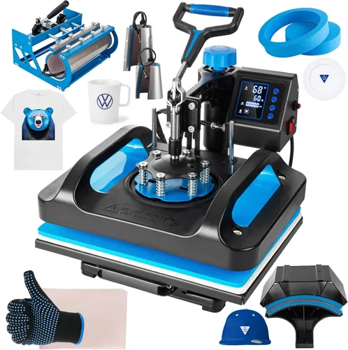 Miniatura 10 de Topdeep Pro Prensa de Calor 15x15 Pulgadas, Máquina de Prensa de Calor 5 en 1 con Prensa de Vaso de 30 OZ, Máquina de Prensado de Camisetas