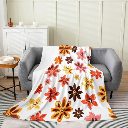 Miniatura 10 de Erosebridal Roses Throw Blanket 40x50 Inch Sofa Bed Couch Decor,Oil Painting Rose Fleece Blanket,Spring Natural Theme Flannel Blankets Luxury