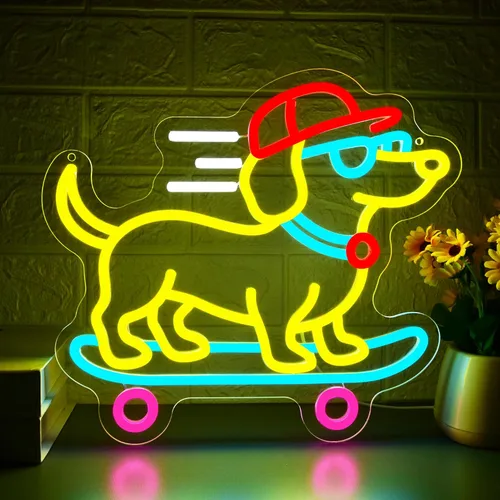 Miniatura 15 de Letrero de neón de reproductor de discos para decoración de pared, luz de neón de música para hombre, cueva LED, luz LED regulable, letrero de neón
