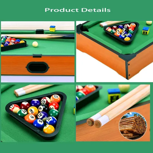 Miniatura 2 de Mini mesa de billar para niños, mesa de juego de billar pequeña, mesa de billar de sobremesa, juguete de mesa de billar para gato, regalo