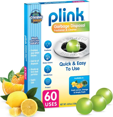 Compac Home Plink - Limpiador y desodorante para eliminación de basura, paquete de 60 unidades, aromas surtidos