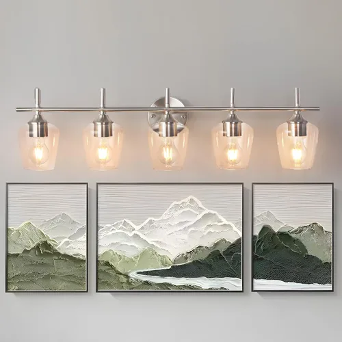 Miniatura 13 de Accesorios de luz de baño de 2 luces, Luz de tocador moderna negra, Lámpara de pared de baño para espejo, cocina, dormitorio, pasillo, sala