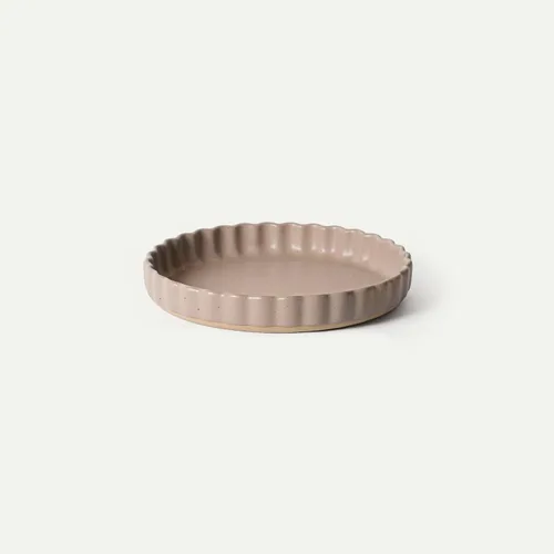 Miniatura 15 de Mora Molde de Cerámica para Tartas, Fuente Grande de Porcelana de 9.5 Pulgadas para Tartas, Quiche, Pay, Flan, etc. Borde Acanalado con Volantes