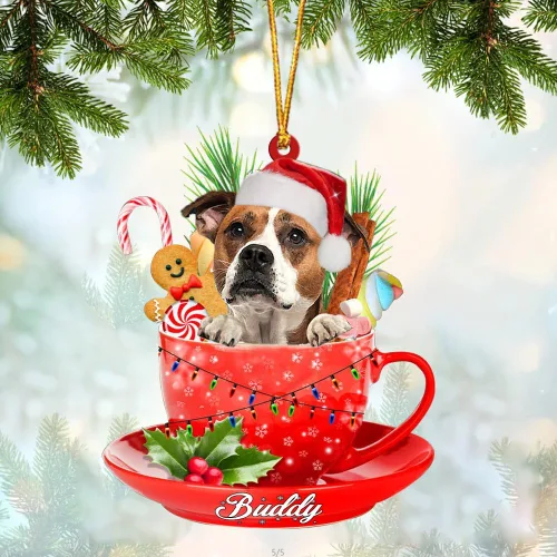 Miniatura 26 de Alaskan Malamute - Adorno acrílico personalizado para perro en taza, adorno de Navidad personalizado para perro 2023, decoración de árbol
