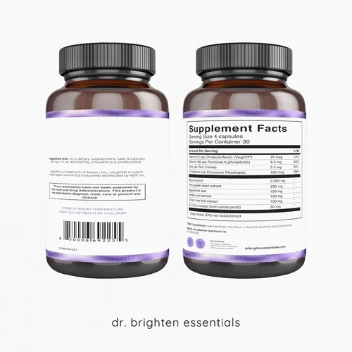 Miniatura 2 de Dr. Brighten Myoinositol Plus - Proporción formulada por médicos de mio- y D-quiro-inositol para apoyar los síntomas del SOP, el equilibrio