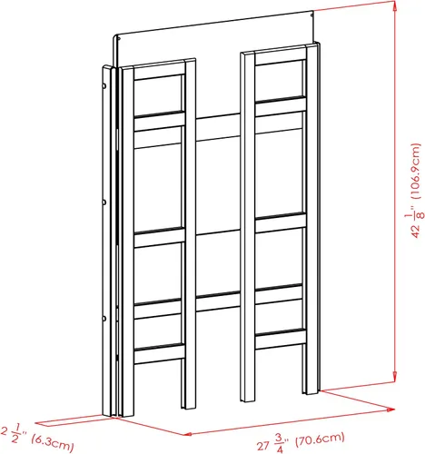 Miniatura 11 de Winsome Torino - Estantería plegable de 3 piezas con cestas de tela, color negro (20306)