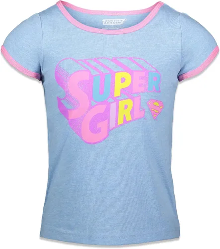Miniatura 2 de DC Comics Liga de la Justicia Batgirl Super Girl Wonder Woman - Paquete de 3 camisetas para niños pequeños a grandes