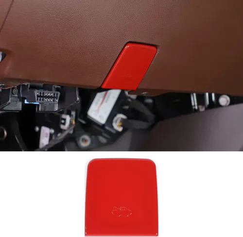 Jeliker Manija de liberación de capó para Silverado, accesorios interiores rojos para Chevrolet Silverado GMC Sierra 2014-2018 para Chevy Colorado