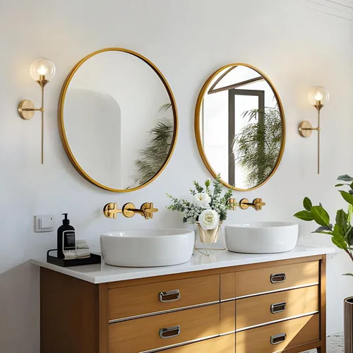 Miniatura 5 de KCO Lighting - Aplique de pared montado en la pared de latón cepillado dorado, lámpara de pared moderna de mediados de siglo, lámpara de pared Oro +