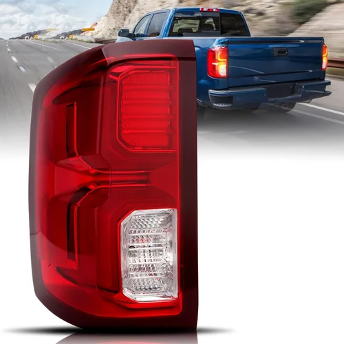 Conjunto de luz trasera LED compatible con Chevy Silverado 1500 2016 2017 2018 lámpara de freno trasera trasera 84288718 lado izquierdo del