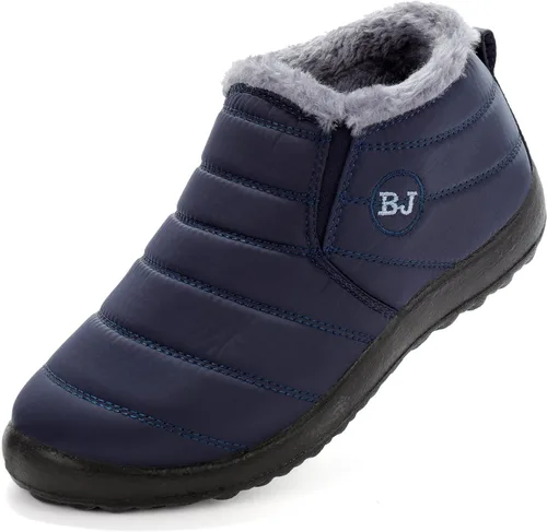Miniatura 8 de VYKF Botas de nieve para mujer Botines de invierno cálidos con forro de piel antideslizantes Botas de tobillo para exteriores Botas cómodas