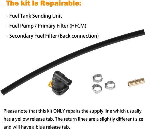 Miniatura 4 de Para Ford F250 F350 F450 F550 6.7L, kit de reparación de conector de línea de suministro de tanque de filtro de combustible diésel 2011-2022