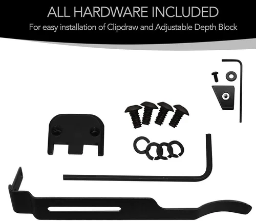 Miniatura 7 de ClipDraw - Clip de pistola para cinturón, discreto, delgado, oculto, fácil de montar, funda táctica hecha en EE.UU. para Glock, Ruger, Smith &
