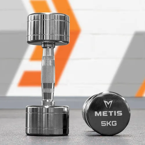 Miniatura 4 de METIS Mancuernas cromadas [5.5lbs-66lbs] Pesas libres Equipo de fitness