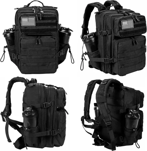 Miniatura 4 de LHI Mochila Militar Táctica para Hombres y Mujeres 25L/35L Mochila de Asalto del Ejército Bolsa Mochila Pequeña con Portabotellas
