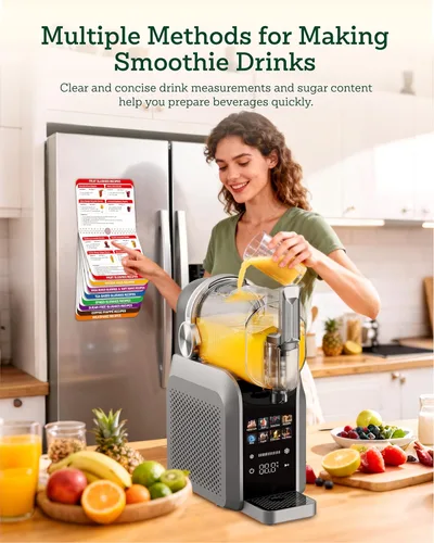 Miniatura 6 de Slushie Machine Receta magnética para nevera, libro de recetas de batidos contiene una variedad de recetas de batidos, libro de cocina de batidos