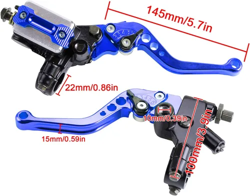 Miniatura 4 de Palancas universales de freno y embrague de manubrio de motocicleta de 7/8 pulgadas 22 mm CNC, juego izquierdo y derecho, compatibles con Harley